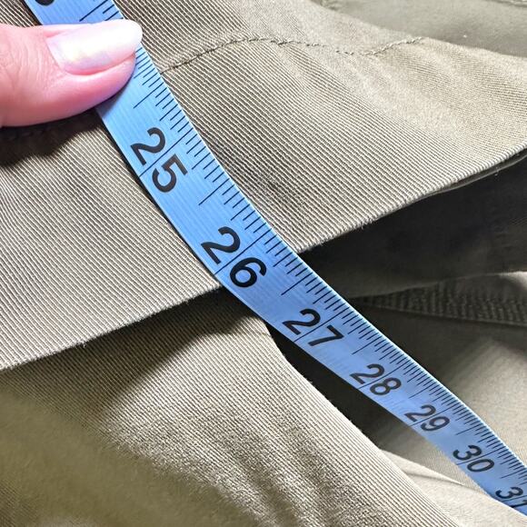 A.L.C. Wide Leg Cropped Pants High Rise Olive Green Women 10 - Picture 8 of 9